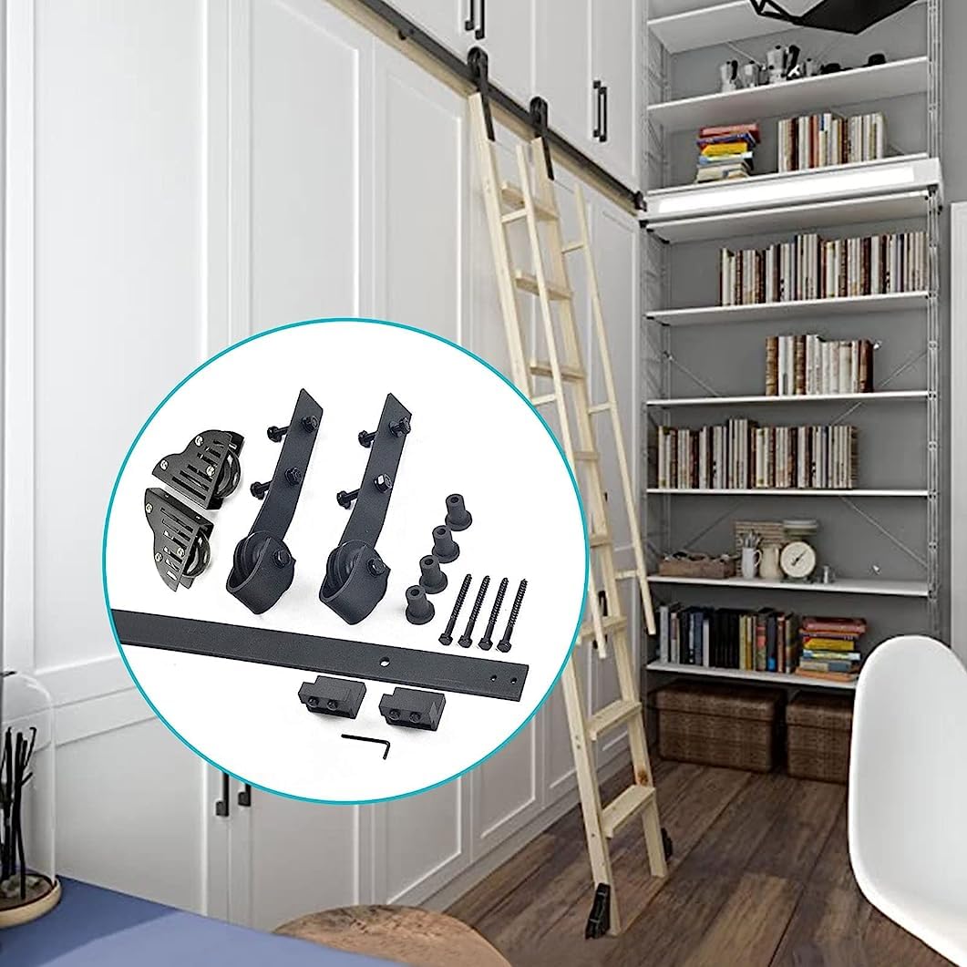 Ensemble complet de rails roulants en acier durable pour kit de porte