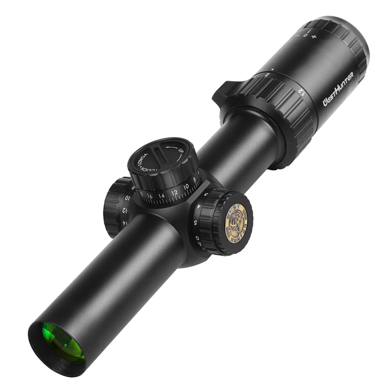 WestHunter Optics HD 1.2-6x24 IR FFP Precisión Miras Telescópicas, Exclusivo para Competiciones Deportivas de Corta Distancia | Only Optics & Basic Accessories