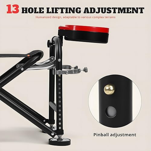 Miniatura 8 de Outdoor Camping Chair, Folding Chair, Expandable,Fishing Stool, Fishing Chair with Bag and Umbrella Rack, Chair Buckle, Tackle Box & Comfortable