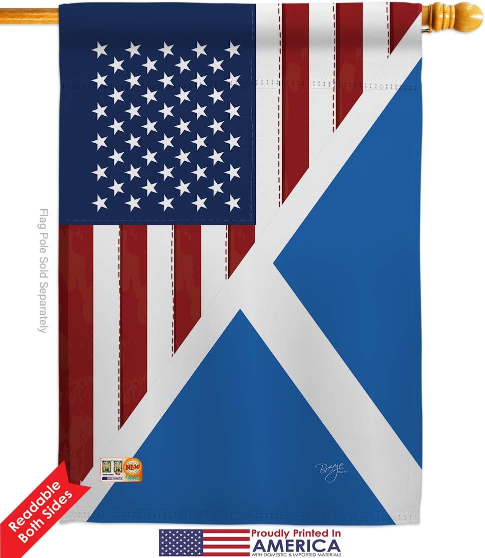 Breeze Decor US Scotland Friendship Large Flag 28 inches by 40 inches