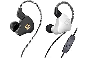 kbear iem KS1 Hybrid 2 Driver HiFi Monitor Earphone White/Black No Mic/With Mic