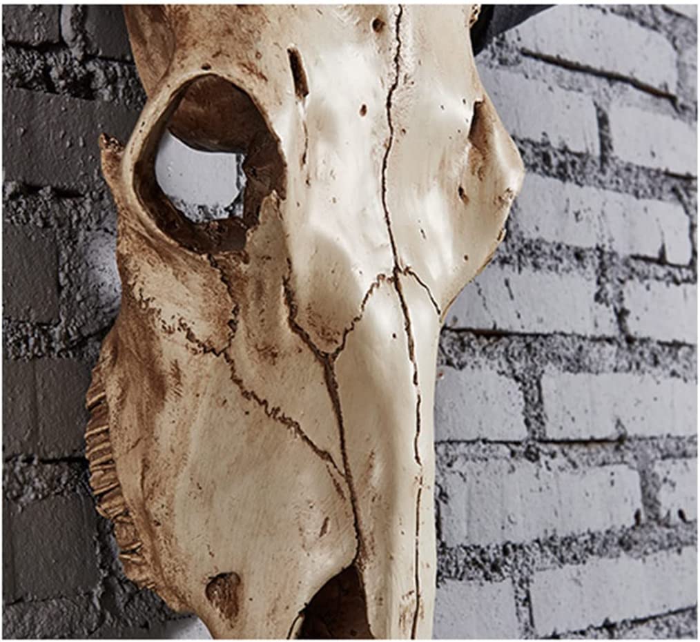 Amazon.co.jp: 牛頭頭蓋壁装飾、3 D長角牛頭蓋壁懸垂、長角牛