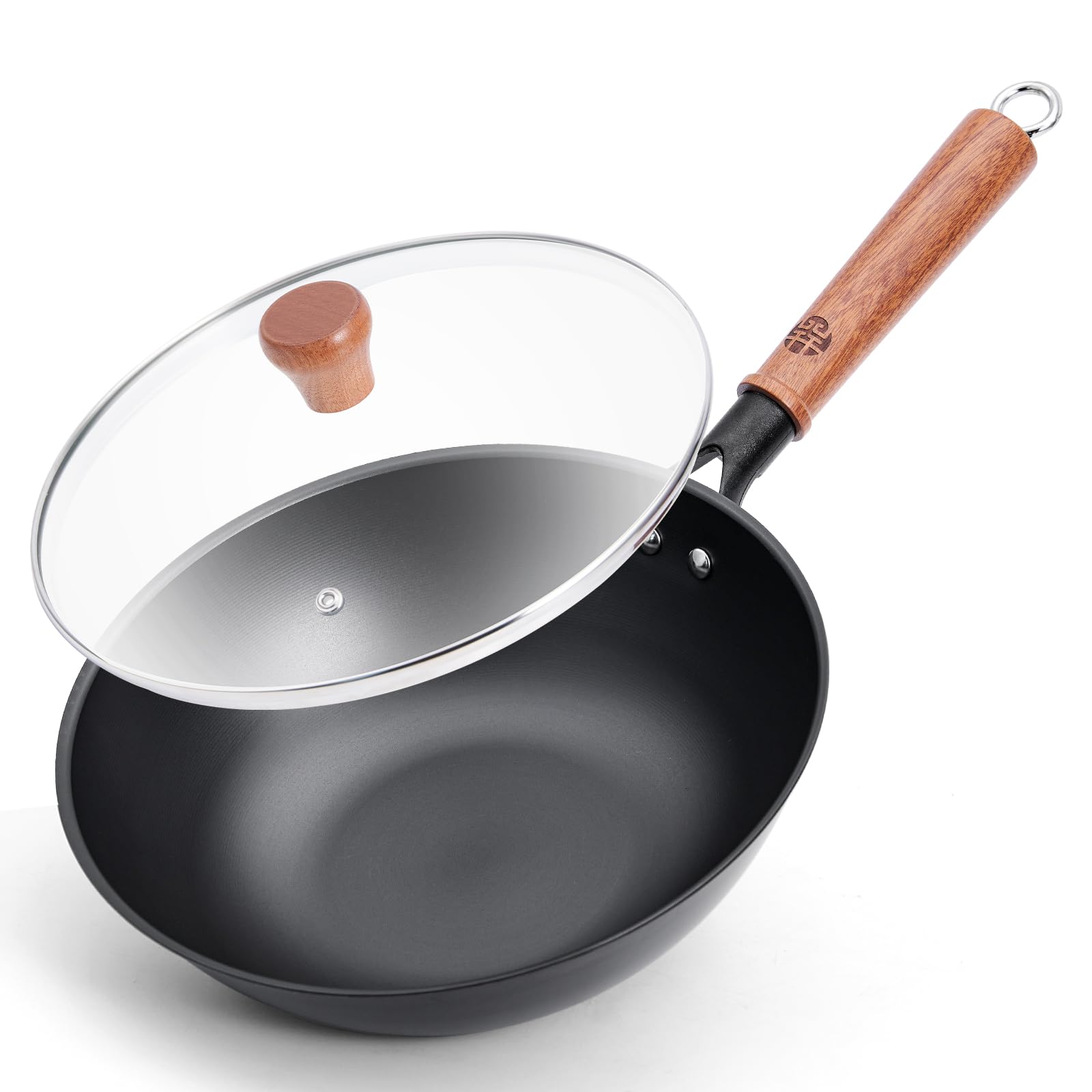 Amazon.co.jp: WANGYUANJI 中華鍋 鉄フライパン 深型 26cm 窒化加工