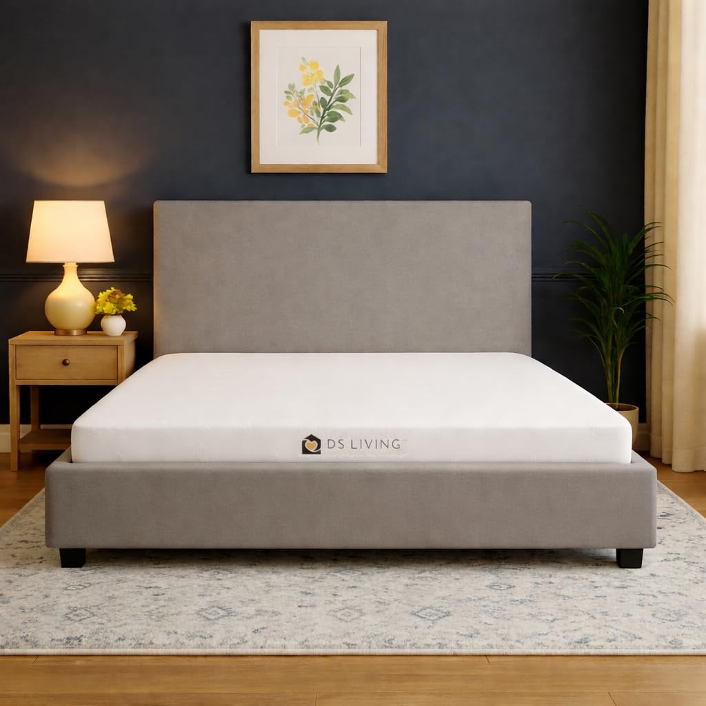 DS Living Pureflex Orthopaedic Memory Foam Mattress – Back Pain Relief, Breathable Material, UK Made, CertiPUR, Fire Safe, Washable Cover, Size 4ft6 Double Mattress (135 x 190cm), Depth 4 inch
