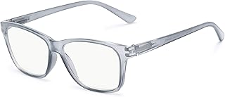 Readers Retro Square Reading Glasses in Grey by Readers.com | The Francis Blue Light 1.25