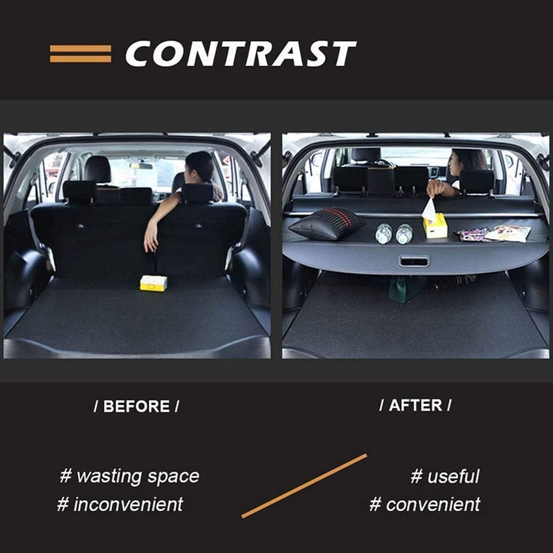SSCOR Copertura Posteriore Retrattile per Auto per MG HS EHS 2019-2024 AS23,Mensola Cappelliera Tronco Privacy Ripiano Posteriore e Organizzazione Bagagli