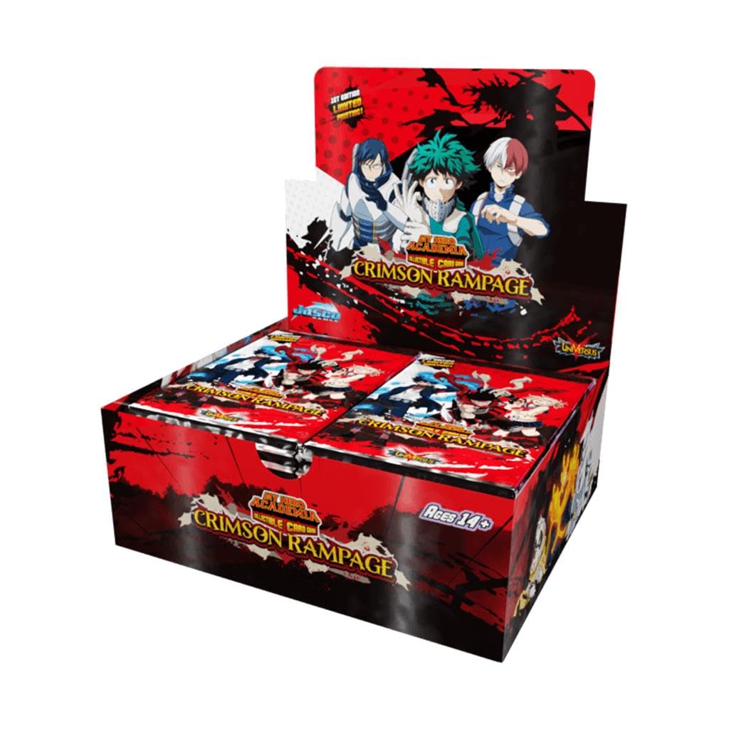 My Hero Academia Series 2 Unlimited, Crimson Rampage Card Game, 10 Cards, Single Pack, Booster Pack, Adult TCG, Age 14+, 2 Players, Average Playing Time of 20