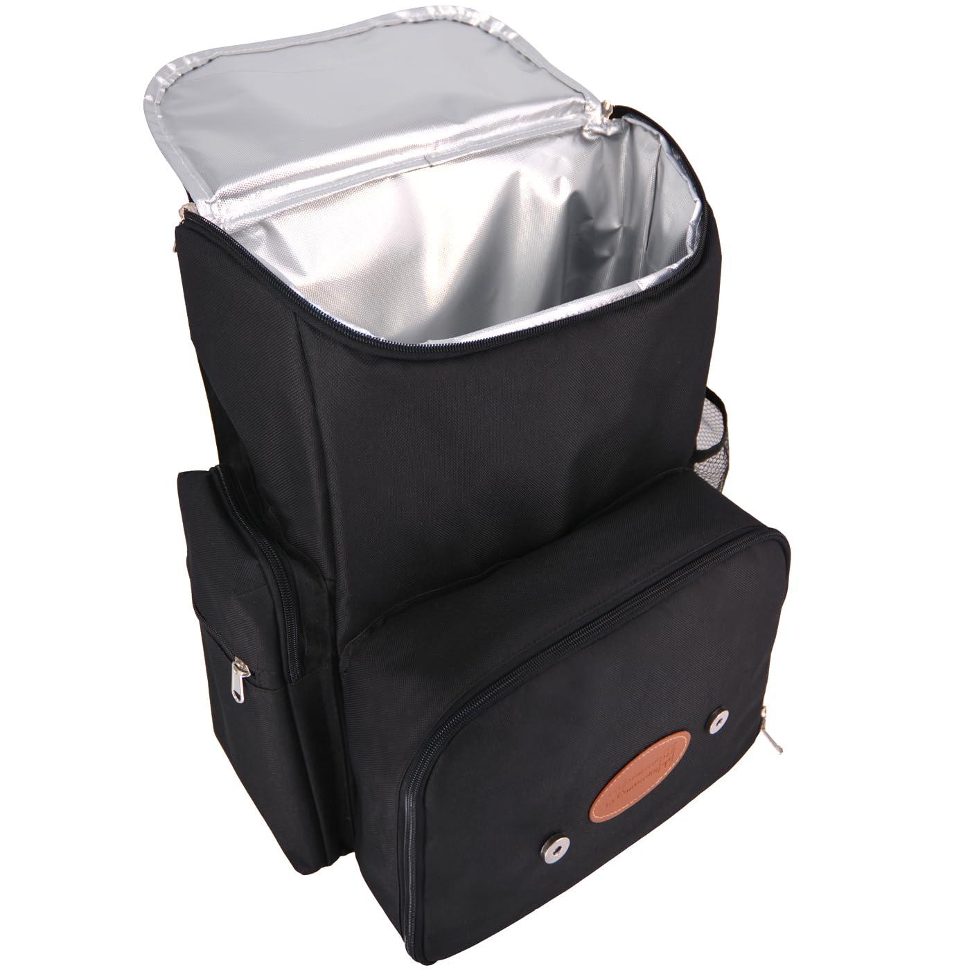 Les Jardins de la Comtesse - Zaino Picnic Escapade - 4 Persone - Nero - Completo di scomparto termico - Piatti solidi e leggeri - Molte tasche - 29 x 15 x 44 cm