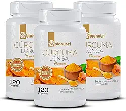 Kit 3x Cúrcuma Longa L. Premium 120 Cápsulas Bionutri