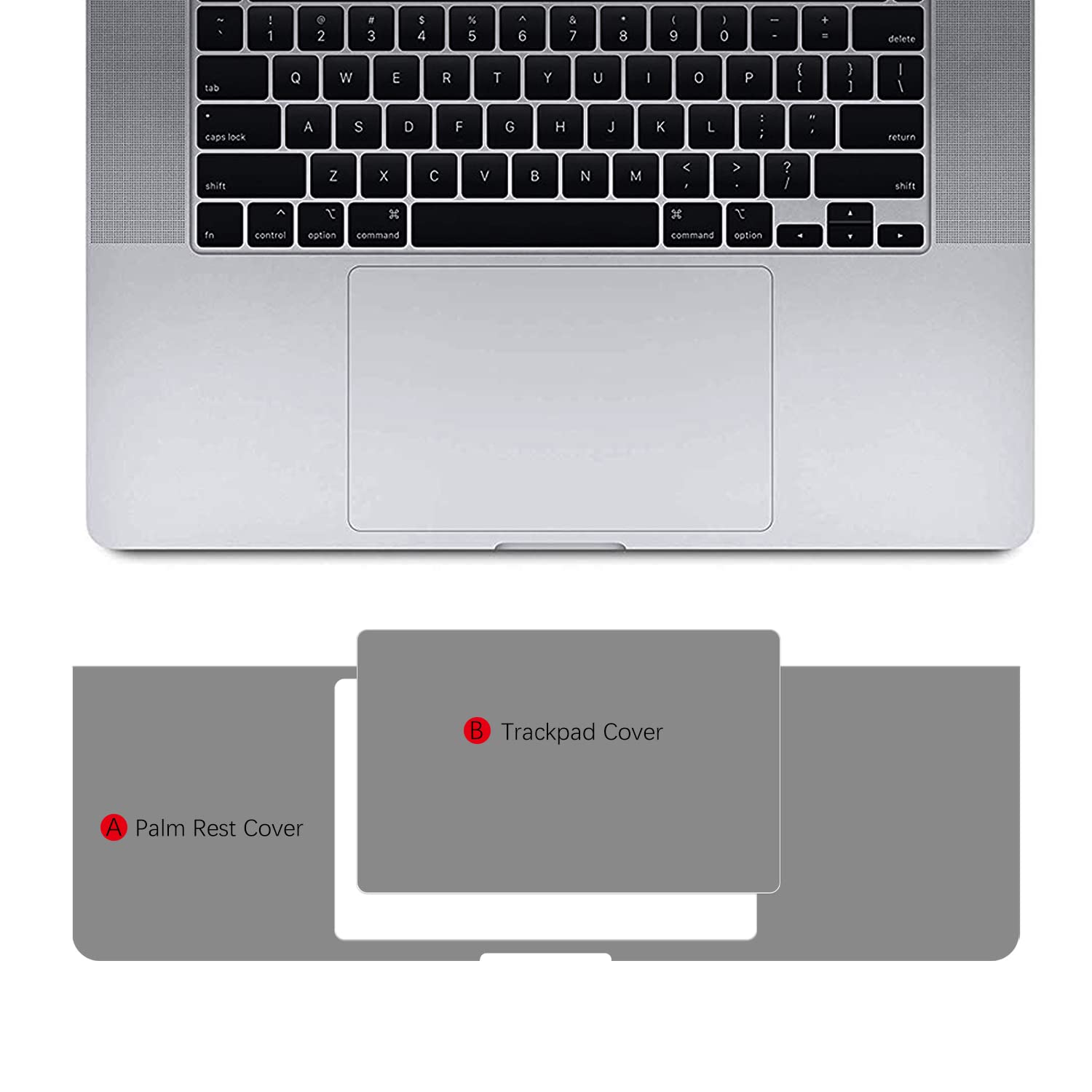 Palm Rest Trackpad Protector Cover Sin for MacBook Air 13.6 inch M2 Chip 2023 2022 Model A268, MacBook Air M2 Protective Cover Skin Palm Sticker (Space Gray)
