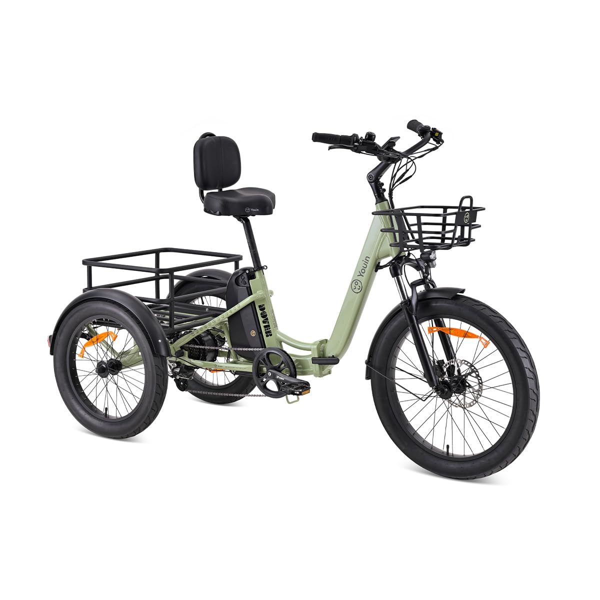 Youin Dover BK6000 Bicicleta eléctrica Triciclo Plegable 24 y 20 Pulgadas Motor Central 250W Batería extraíble Frenos hidráulicos Autonomía Real 100km Pantalla Color Portabultos