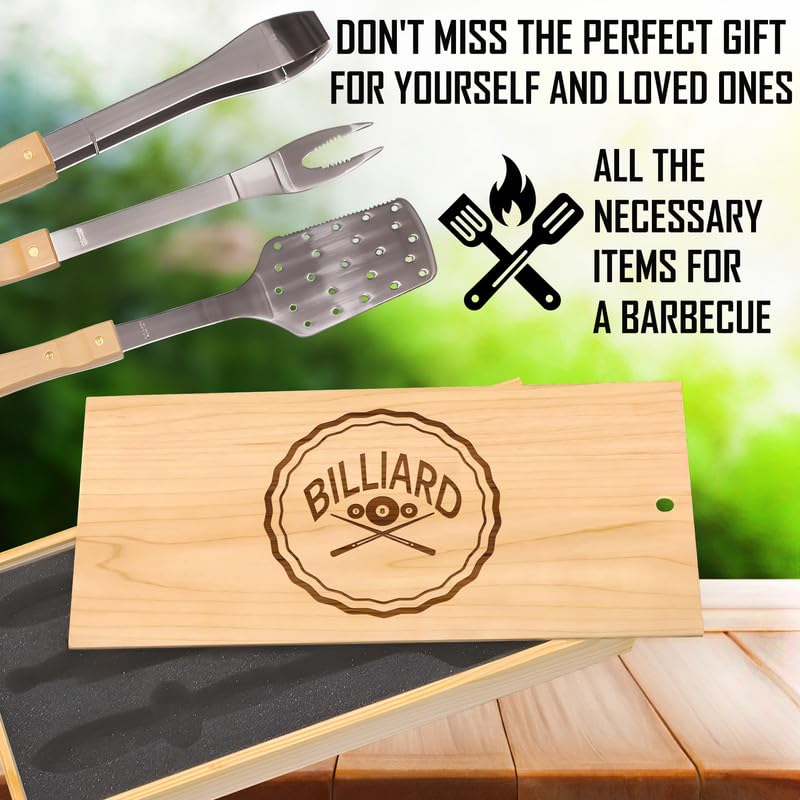 Set de herramientas BBQ BILLIARD en acero inoxidable miniatura 2