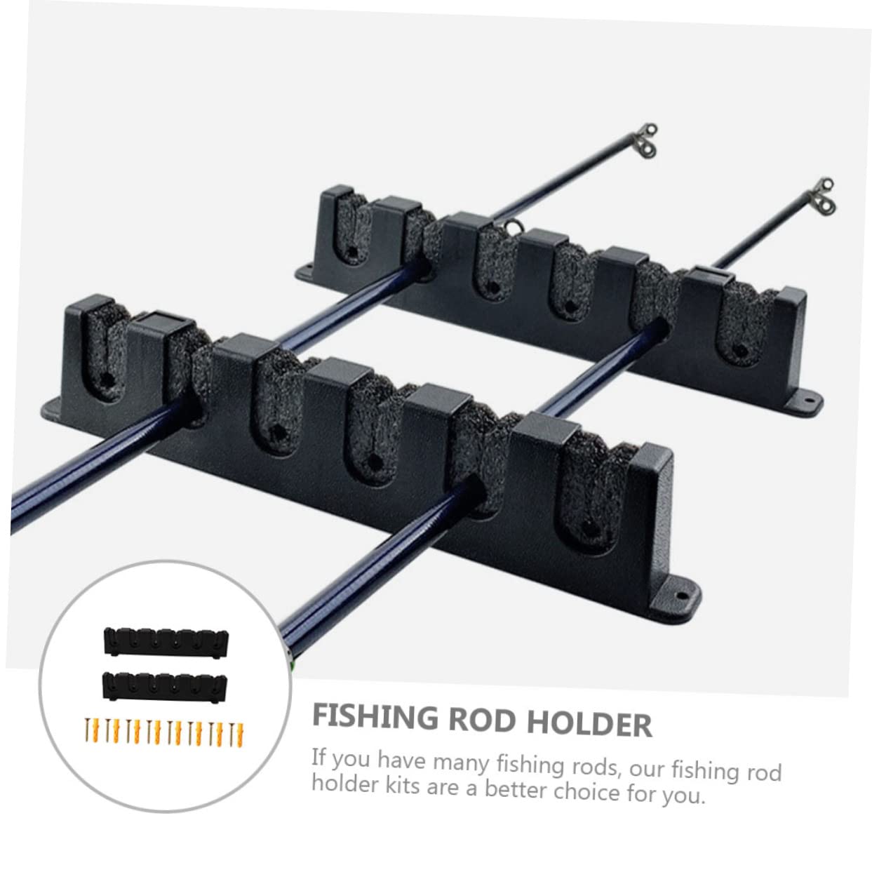 BCOATH Fishing Rod -mount Fishing Rod Holder Strong Durable Space-saving Solution