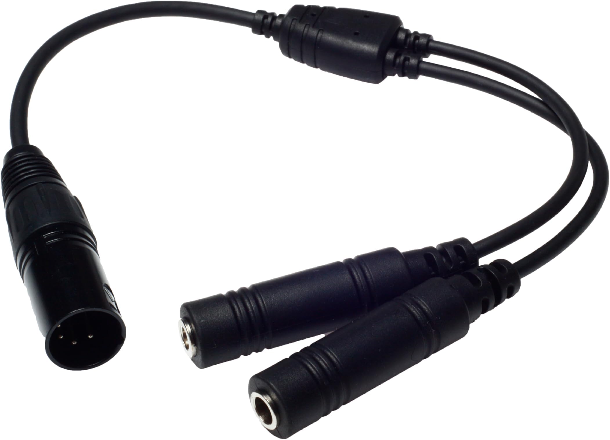 Wirenest GA Twin Plug to Airbus 5 Pin XLR Headset Adapter - Dual General Aviation PJ-055 (.206″) and PJ-068 (.25″) Jacks Connector - Compatible with Most Major Brand Pilot Headsets