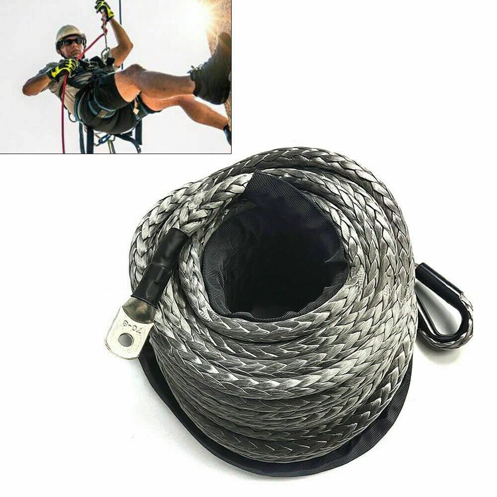 Cabrestante de 30 m de cuerda de polietileno de alto peso molecular sintético de plástico de 10 mm de diámetro de la cuerda de carga hasta 23809LBS cuerda forestal para cabrestante