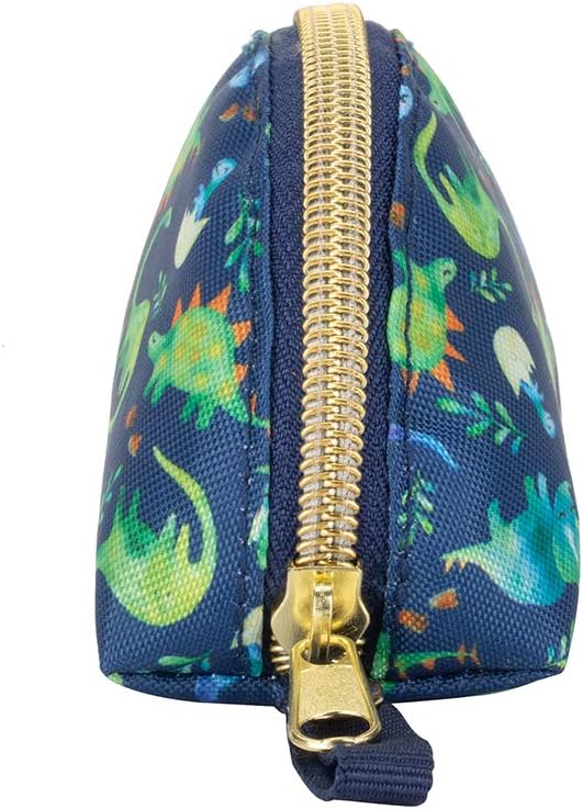 Itzy Ritzy Everything Storage Pouch – Small Zipper Pouch Holds 2 Pacifiers – Snap Handle Attaches to Diaper Bag, Stroller or Purse – Holds Earbuds, Chargers, Change or Disposable Bags (Dinosaur)