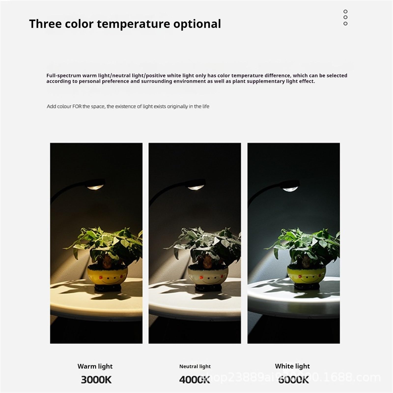 Lampes de culture for plantes d'intérieur, lampes LED à pince for pot fleurs for éclairage, spectre complet, petite plante, noir,Économie d'énergie(10W White【6000K】)