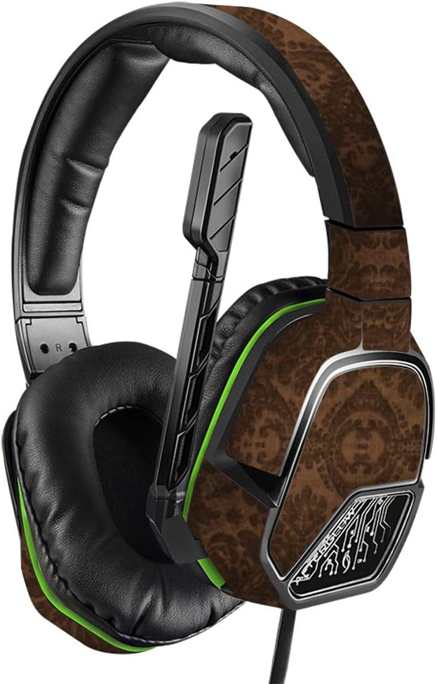 MightySkins Skin Compatible with PDP Xbox One Afterglow LVL 3 Headset - Brown Linen | Protective, Durable, and Unique Vinyl wrap Cover | Easy to Apply, Remove, and Change Styles | Made in The USA