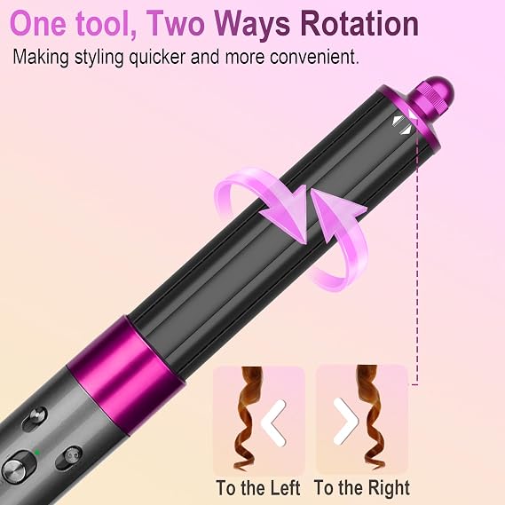 40MM Long Barrel Attachment Compatible with Dyson Airwrap HS01 HS05 HS08, 1.6in Auto-Wrap Dual Rotation Curling Iron to Create Salon Worthy Loose Waves Voluminous Curls at Home