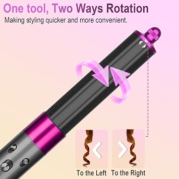 40MM Long Barrel Attachment Compatible with Dyson Airwrap HS01 HS05 HS08, 1.6in Auto-Wrap Dual Rotation Curling Iron to Create Salon Worthy Loose Waves Voluminous Curls at Home