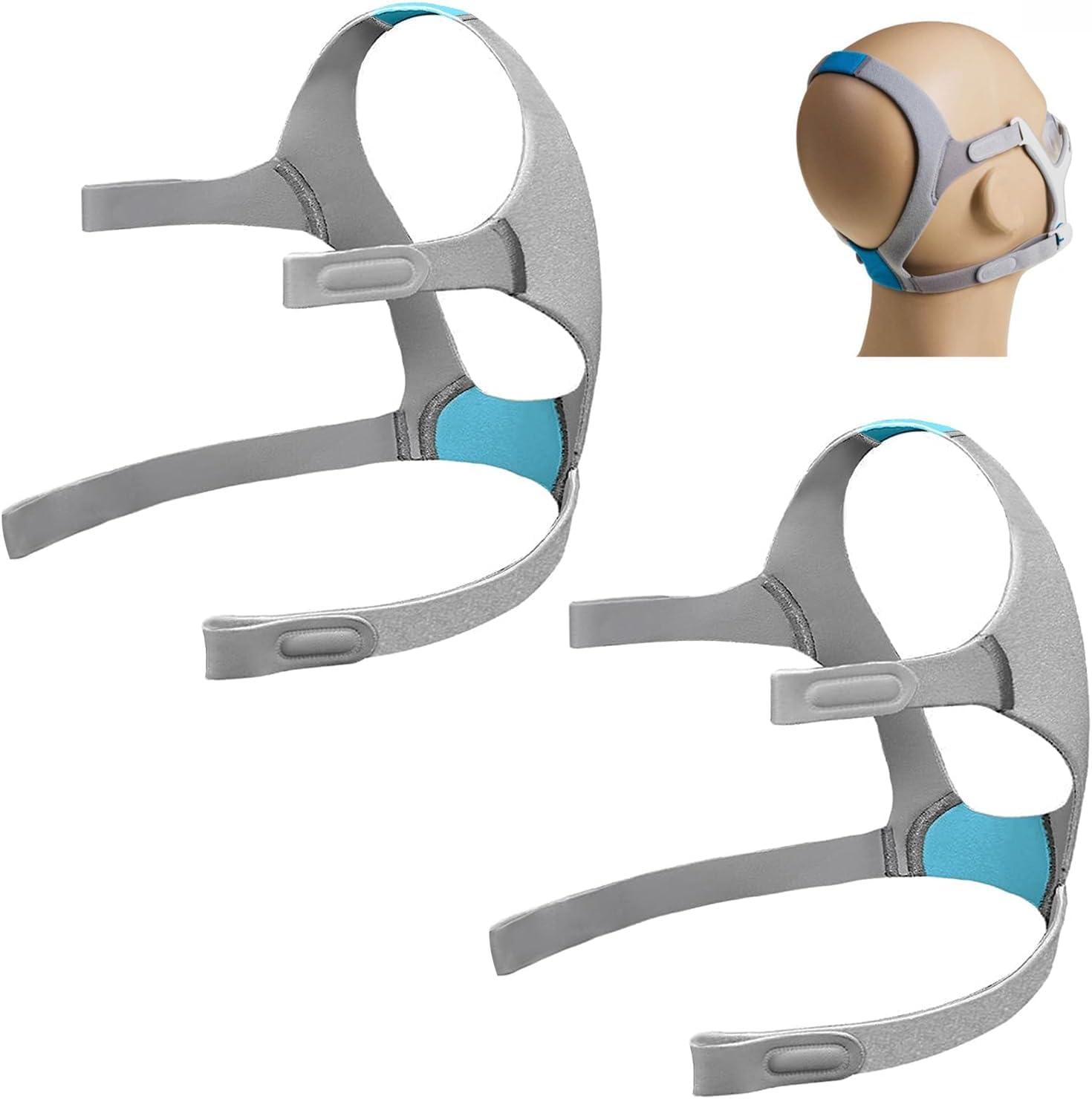 2pcs Airfit f20 Headgear, Soft Replacement CPAP Mask Headgear Strap CPAP Supplies for Airfit/AirTouch F20,Durable Construction, Comfortable Fit(Without Mask, without clips)