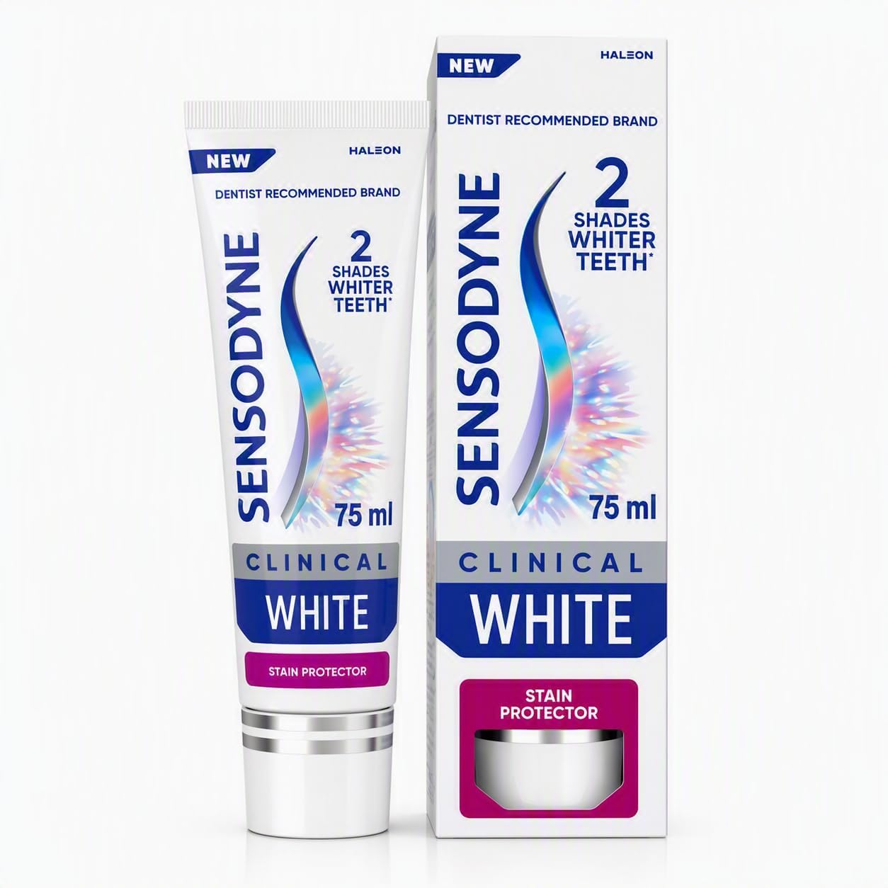 Clinical White Sensitive Teeth Whitening Toothpaste, Stain Protector, Extra Fresh, 75ml