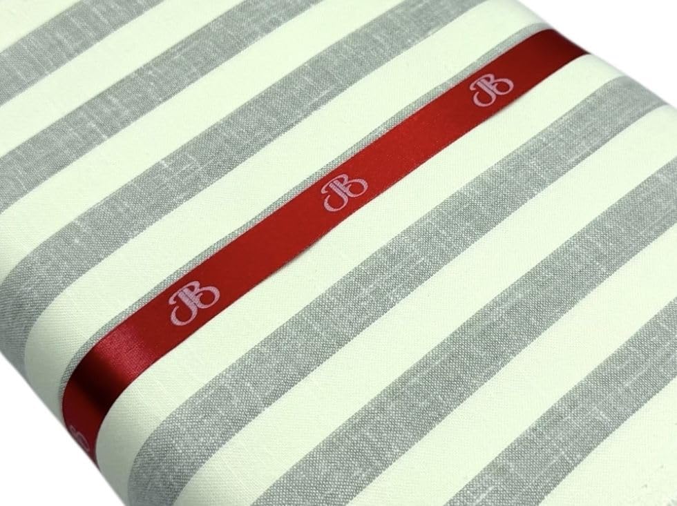 Image of JHABAK'S Unstitched Striped Shirt Fabric for Men - Cotton Linen Blend Lining Material - Shirt and Kurta Piece Cloth
