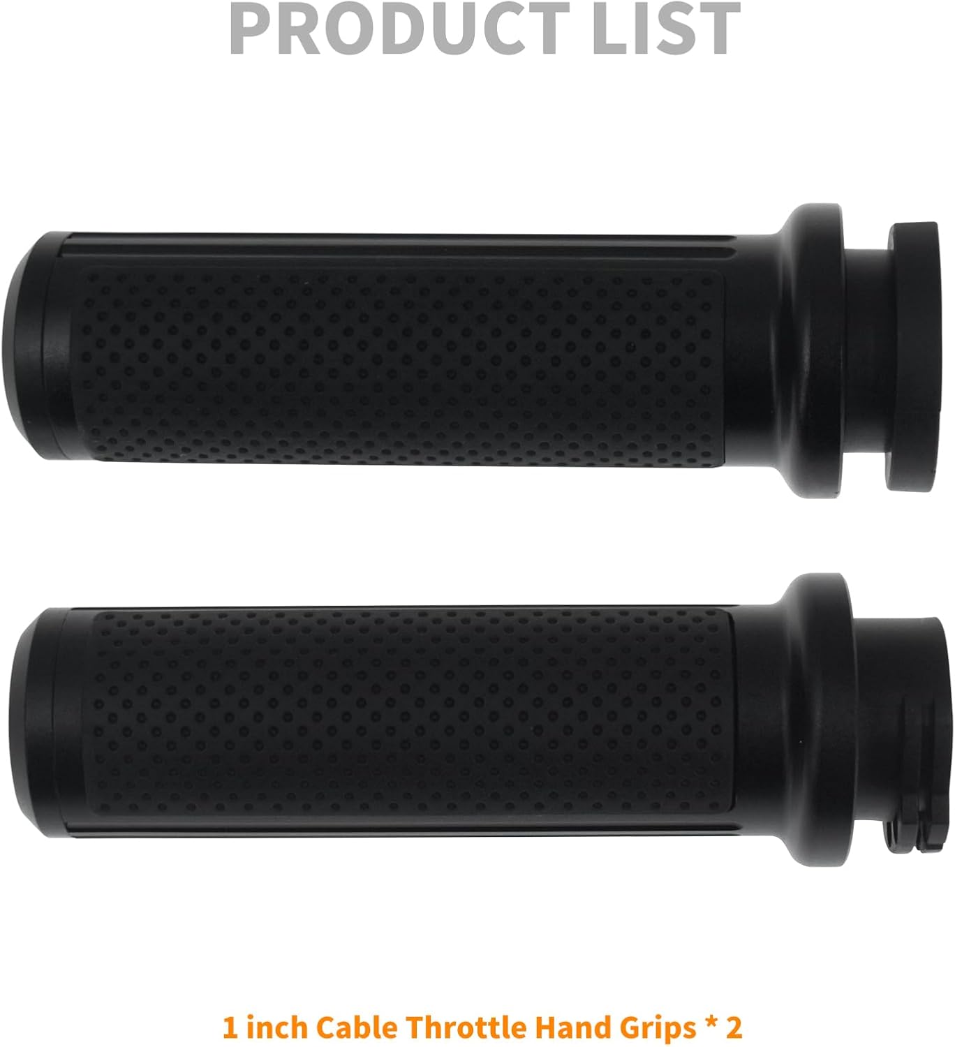 Motorcycle Handlebar Grips for 1" 25mm Handle Bars Universal Fit for Harley Touring Dyna Softail Sportster XL 883 1200 Black