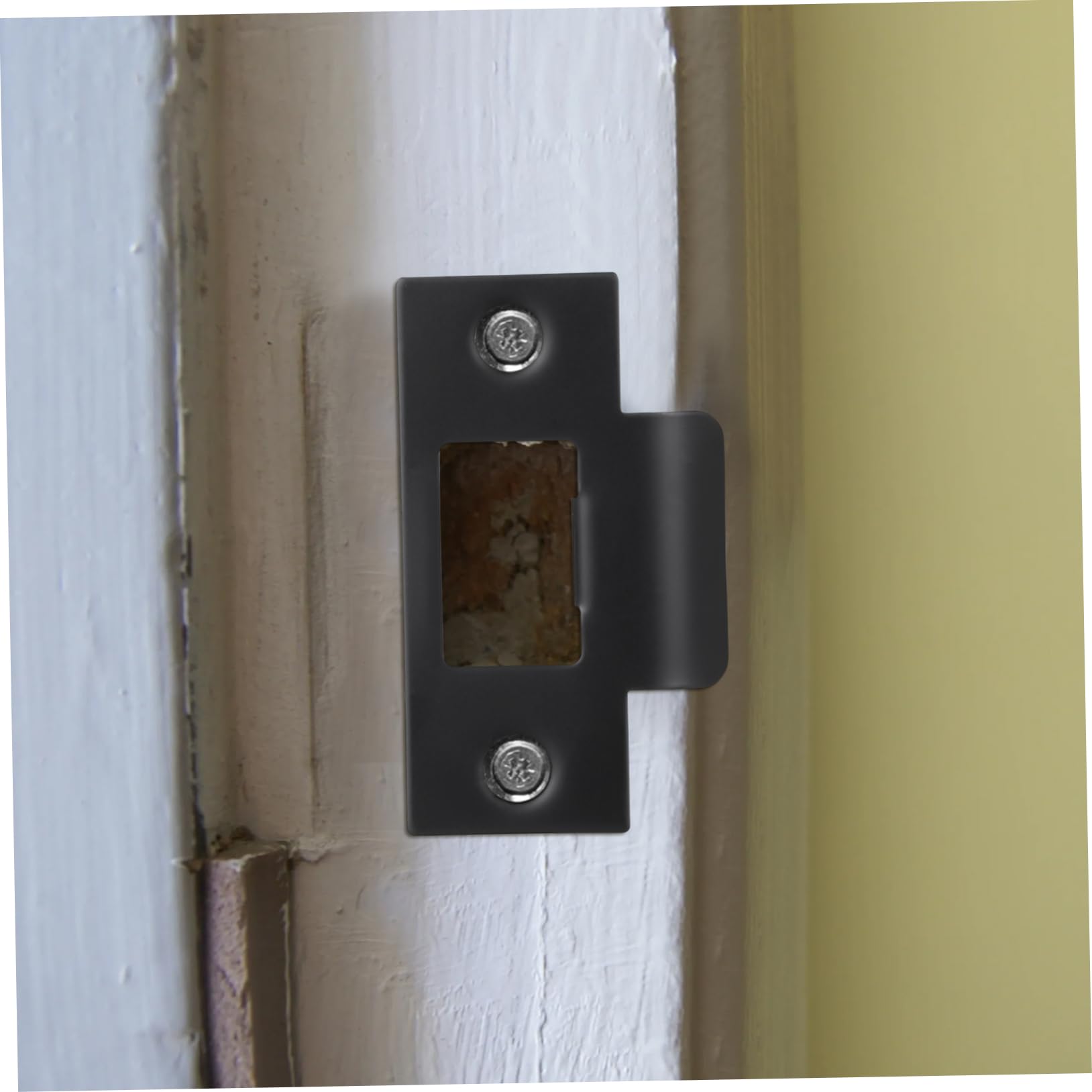SHINEOFI 5 Ensembles Plaques De Renforcement De Serrure Inoxydable De Plaques De Pêne Protection Pour Portes Remplacement De Gâche Pour Entrées 4 Pièces * 5