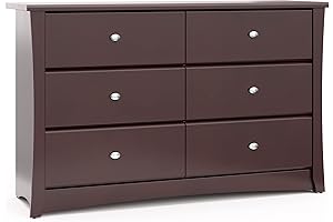 Storkcraft Crescent 6 Drawer Double Dresser (Espresso)