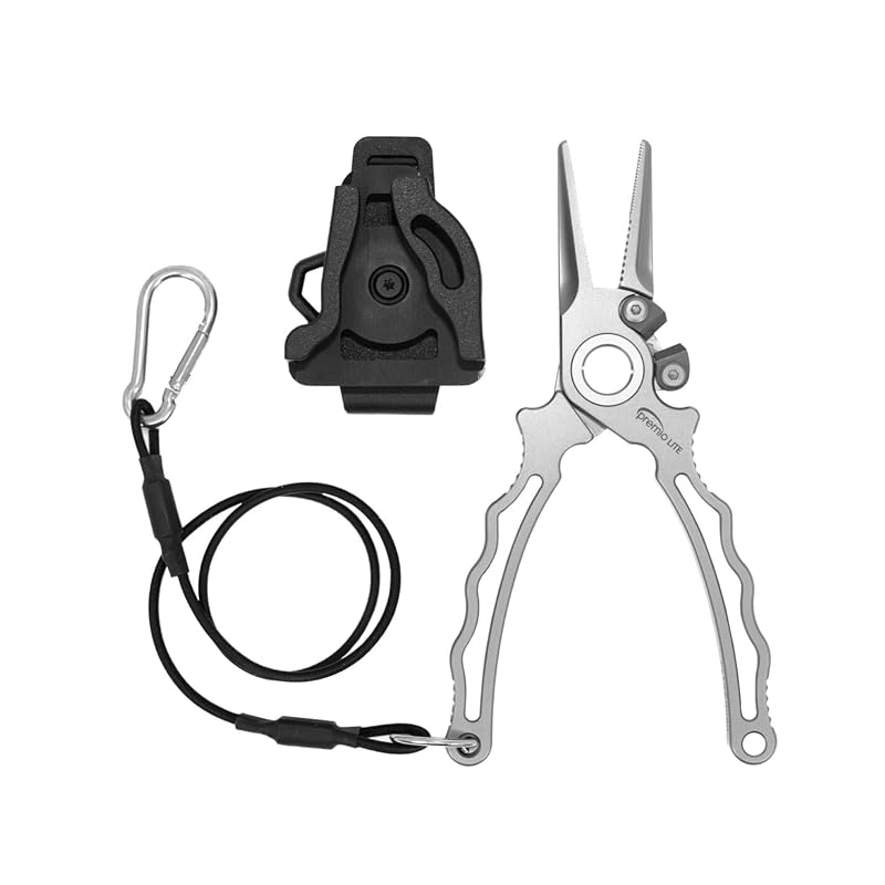 Alicate de Pesca danco Premio Titanium 15,2 cm com Cordão e Bainha de Couro