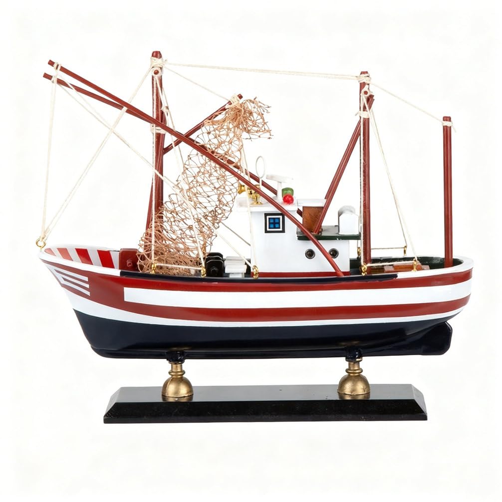 YLME Fishing Boat Model Finished The Northern Europe Trawler Wooden Model