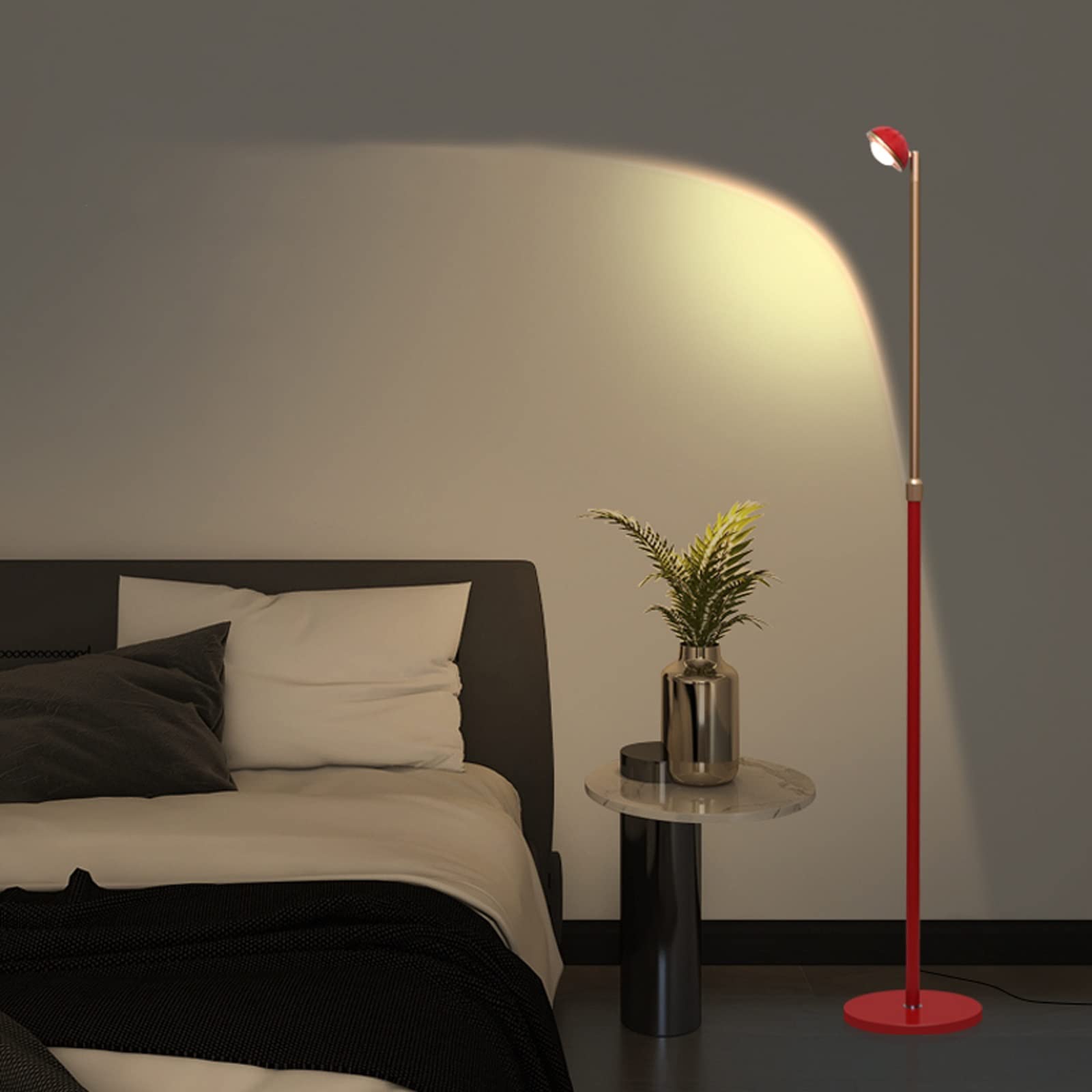 Beleuchtung Stehlampe Wohnzimmer Stehende Nachttischlampe Leselampe(rot)