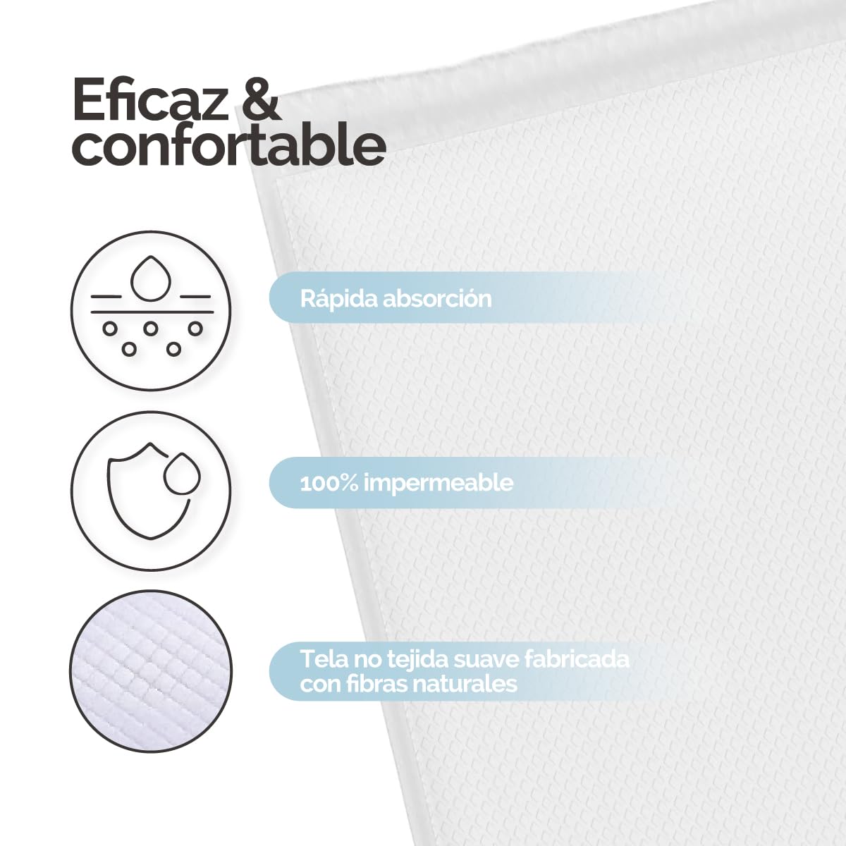 Monsieur Bébé - Lote de 100 fundas impermeables desechables para colchón de bebé