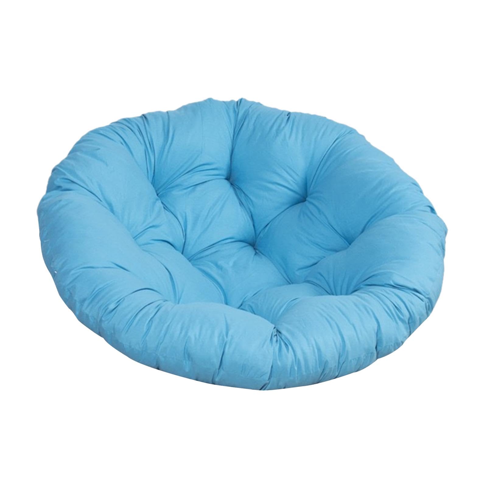 Sharplace Coussin de siège rond rembourré en forme d'œuf, 50cm, coussin de chaise suspendu, résistant à l'eau, lavable, tapis de chaise de Patio pour chambre à, Bleu ciel