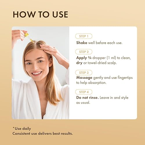 Miniatura 7 de Tratamiento del cuero cabelludo con suero para el crecimiento del cabello suero para el cuero cabelludo con romero, multipéptido y cafeína para