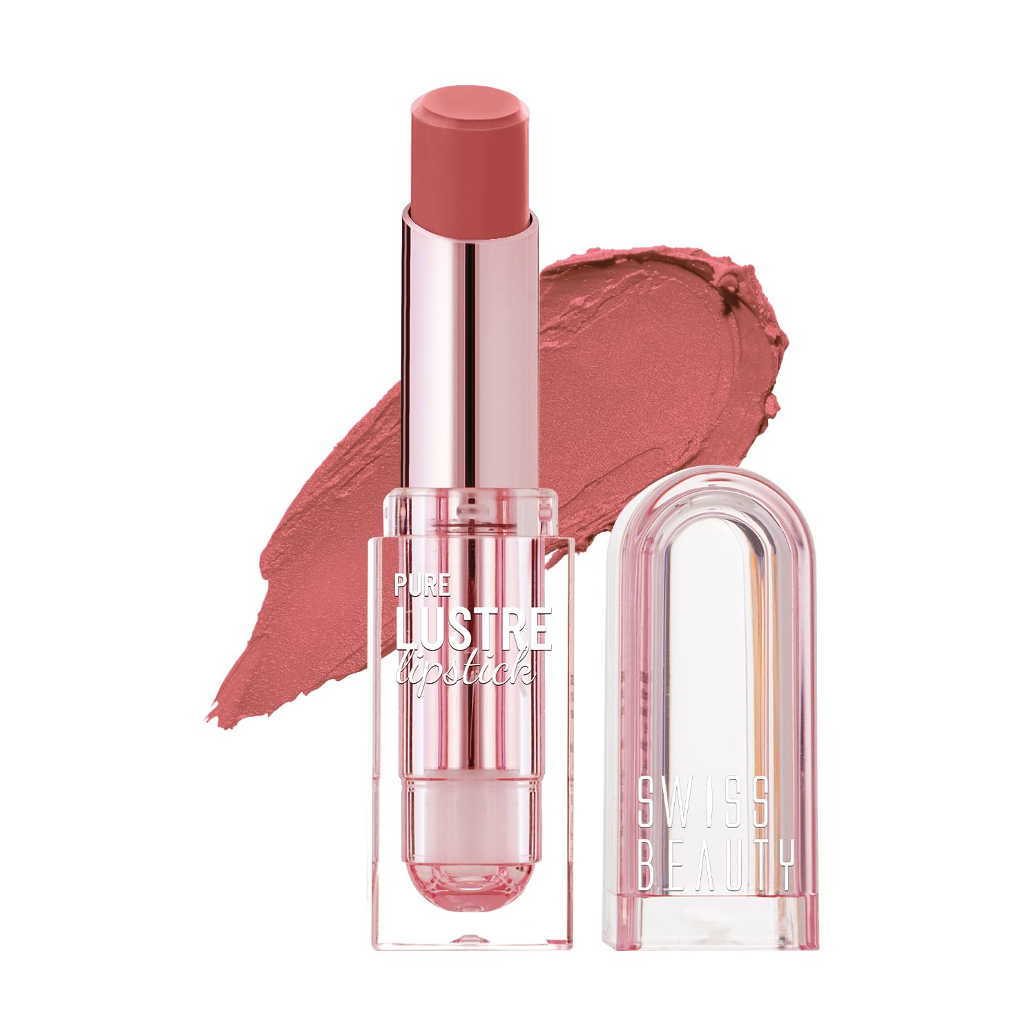 Swiss Beauty Pure Lustre Lipstick | High Shine Finish | Smooth Glide | With Olive Oil & Vitamin E | Hydrating | Shade- It's Bare, 3.8gm-image-43