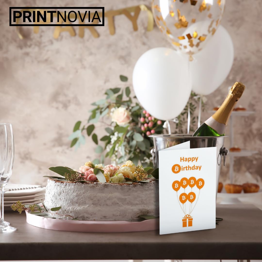PRINTNOVIA 5 Exclusive Premium Bitcoin Birthday Cards - High Quality  Congratulations Cards for Cryptocurrency Enthusiasts, Happy Birthday Card  Set in Bitcoin Design : Amazon.de: Stationery & Office Supplies