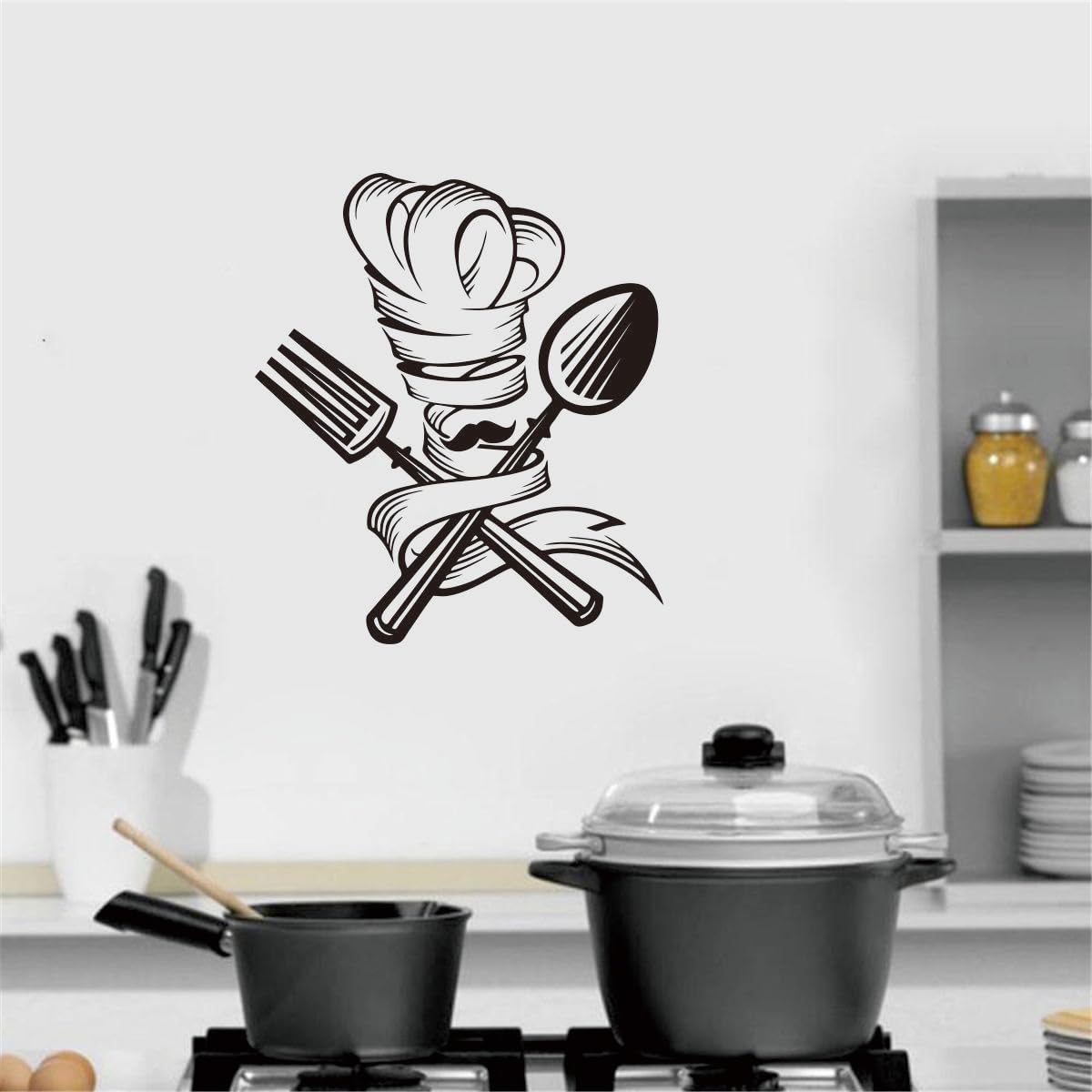 Sticker mural de cuisine pour décoration murale bistrot en vinyle