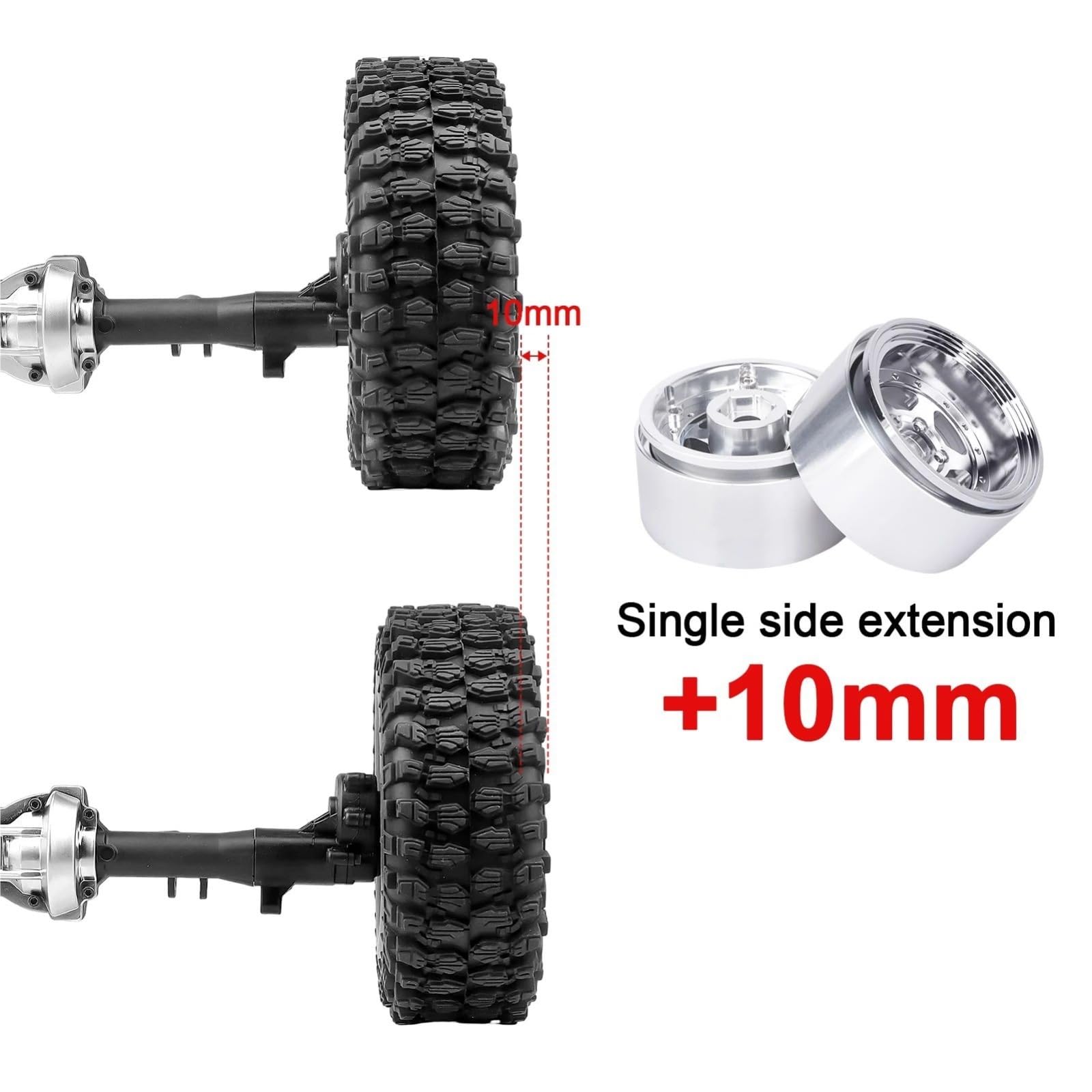 1.9 Roues Beadlock pour Axial pour SCX10 pour TRX4 pour Redcat RC
