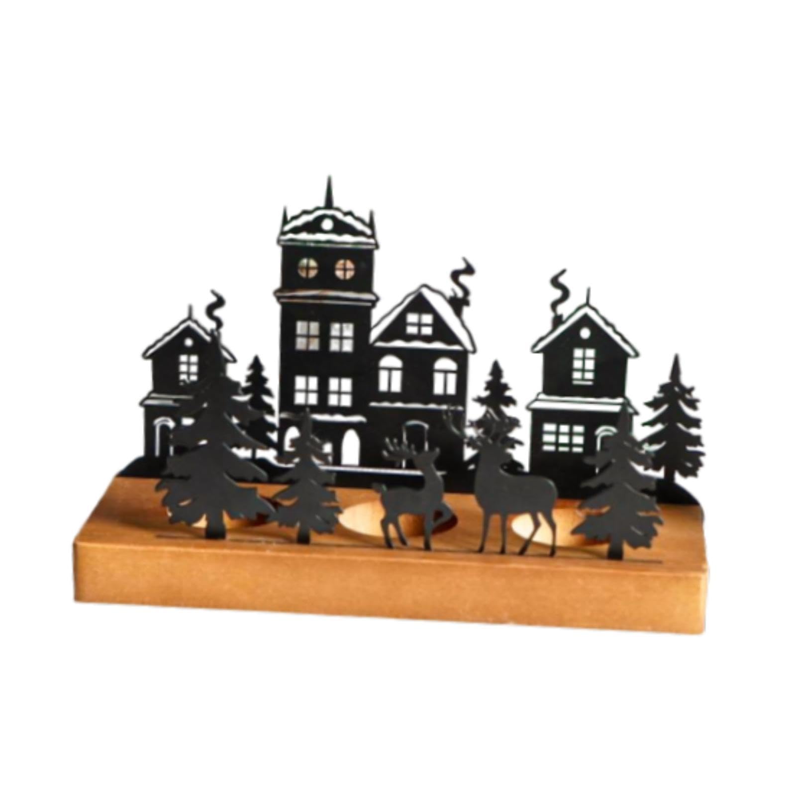 CALANDIS® Christmas Tree Candle Holder Romantic Ornament Fireplace Decoration for Home 20cmx8.2cmx12.2cm | Candle Holders & Accessories | Home Dacor-image-46