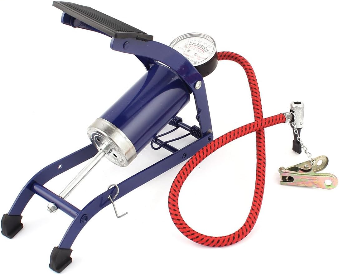 Foot Pump up to 100PSI Pressure Gauge Inflate Tires/Bicycle/Bike/Balls