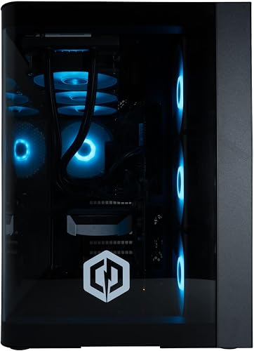 CyberpowerPC Luxe Gaming PC - Intel Core Ultra 7 265KF, Nvidia RTX 5060, 32GB RAM, 1TB NVMe SSD, 650W PSU, Windows 11, Liquid Cooling, Ark Curve Black - 4