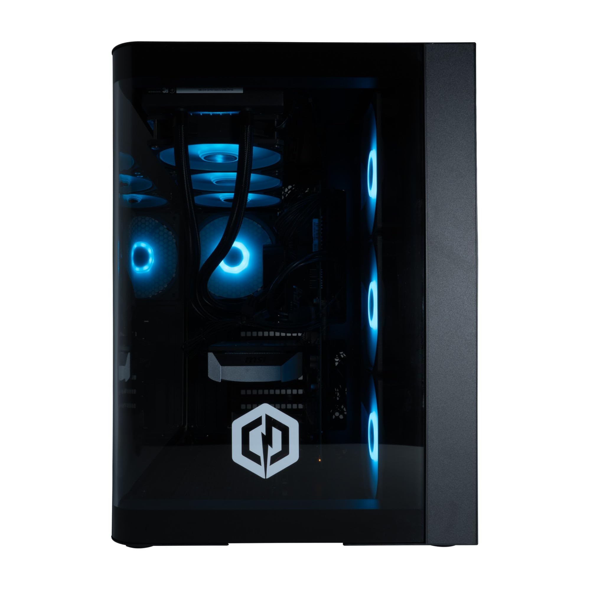 CyberpowerPC Luxe Gaming PC - AMD Ryzen 7 9800X3D, Nvidia RTX 5060 Ti, 32GB RAM, 1TB NVMe SSD, 650W PSU, Windows 11, Liquid Cooling, Ark Curve Black
