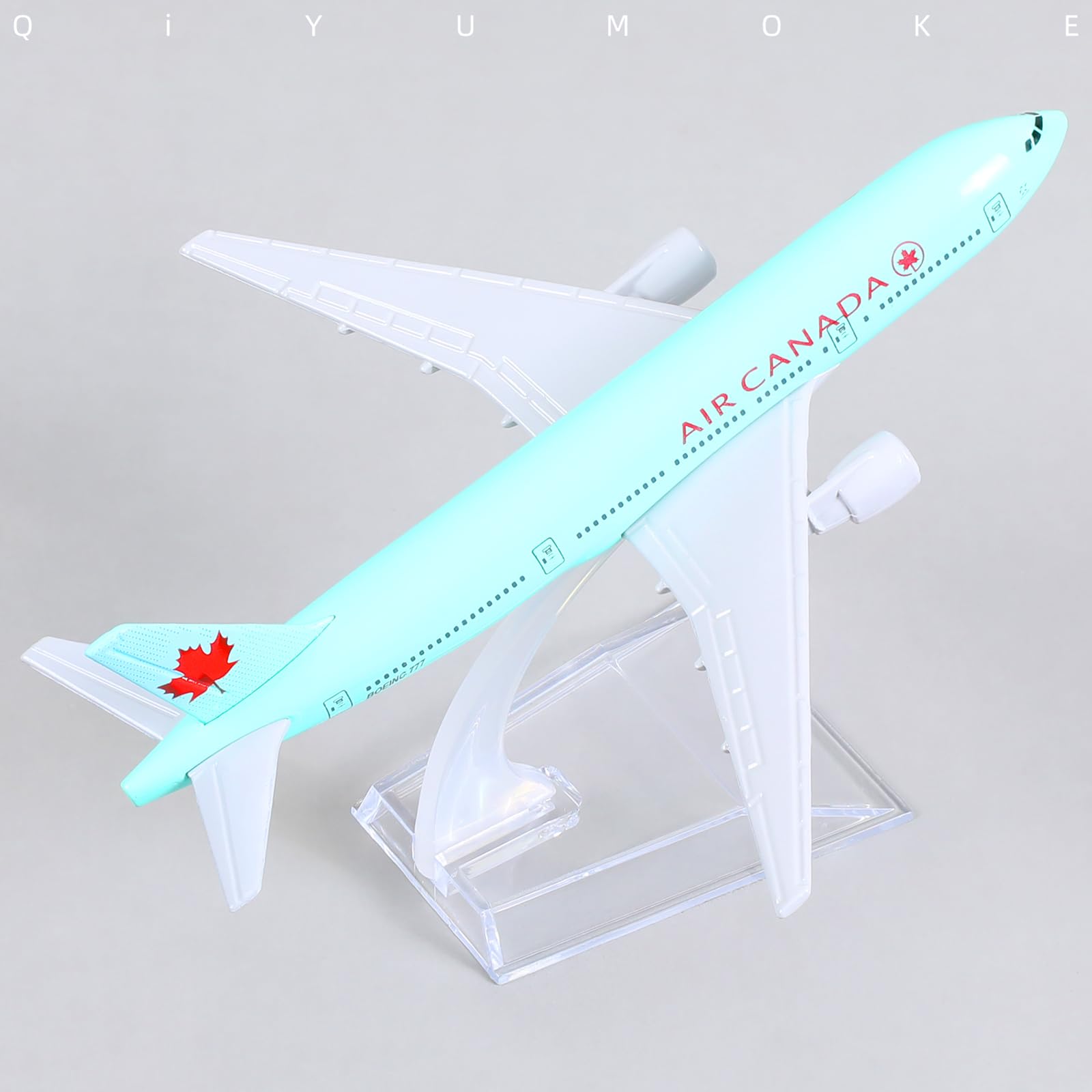 QIYUMOKE Boeing 777 Air Canada 1/400 Diecast Metal Airplane Model with Stand Airlines Model Plane Alloy Display Collectible Model Kit for Aviation Enthusiast Gift - Image 4
