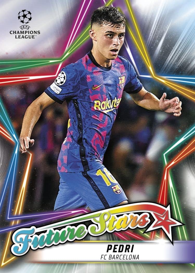 2021-22 Topps UEFA Champions League Chrome Soccer Hobby Box (18 Packs/4 Cards: 1 Auto)
