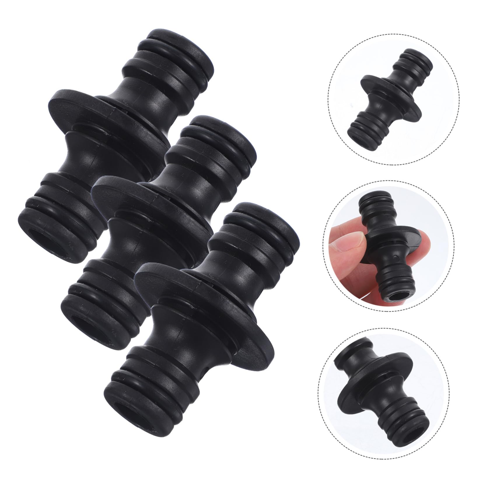 TOYANDONA 3 Set Raccordi Per Tubi Da Giardino Durevoli Connettore All'aperto Collegare Irrigazione Collegamento Rapido Del Tubo Fornitura Giardino Plastica Black 25 Pezzi*3