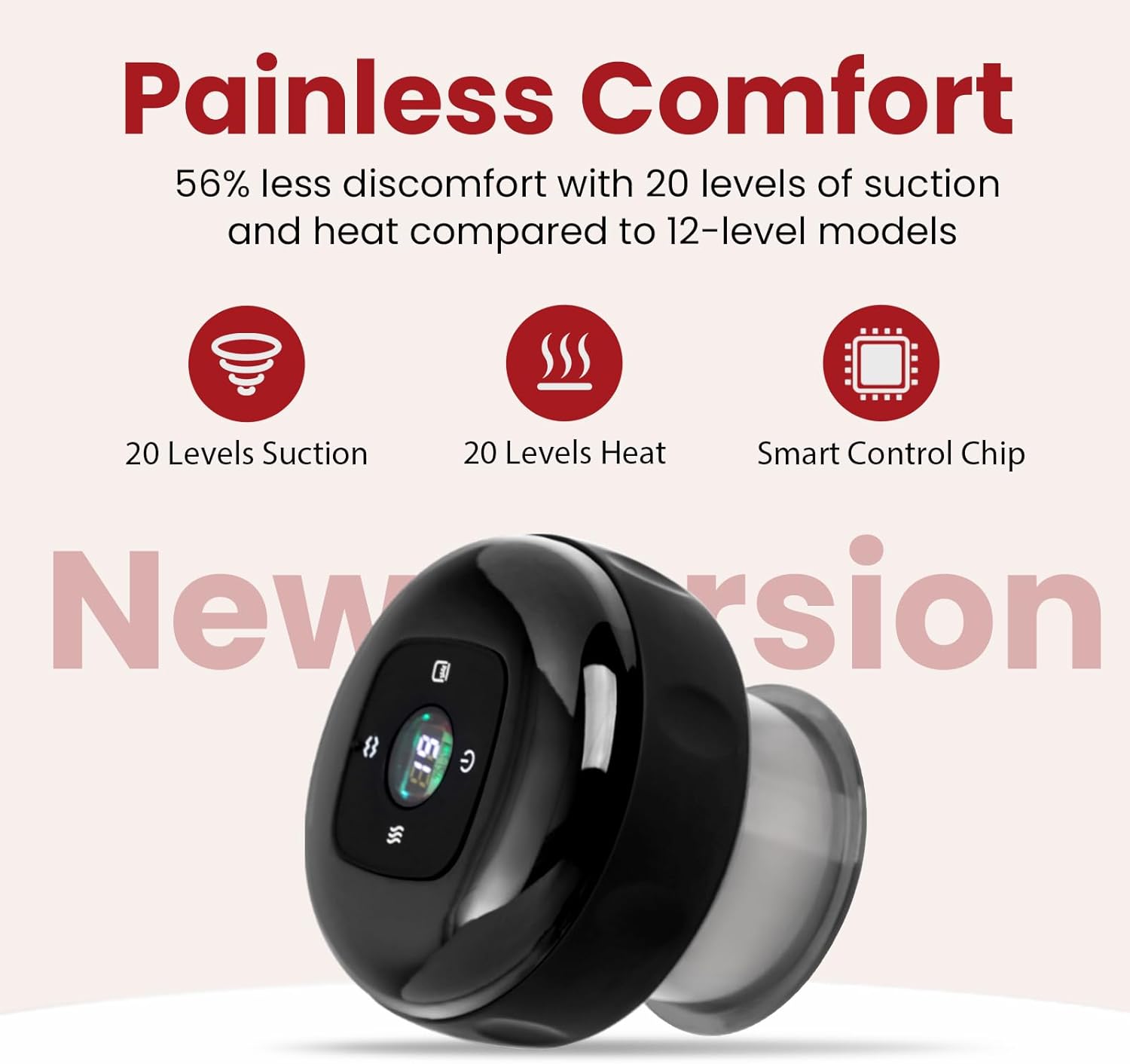 UOTT Original 20 Levels Cupping Kit for Massage Therapy,5-in-1 Smart Dynamic Cupping Set with Red Ligh-t Therapy&Heat Penetrates for Targeted Pain Relief, Knots, Aches, Muscle Soreness - Image 3