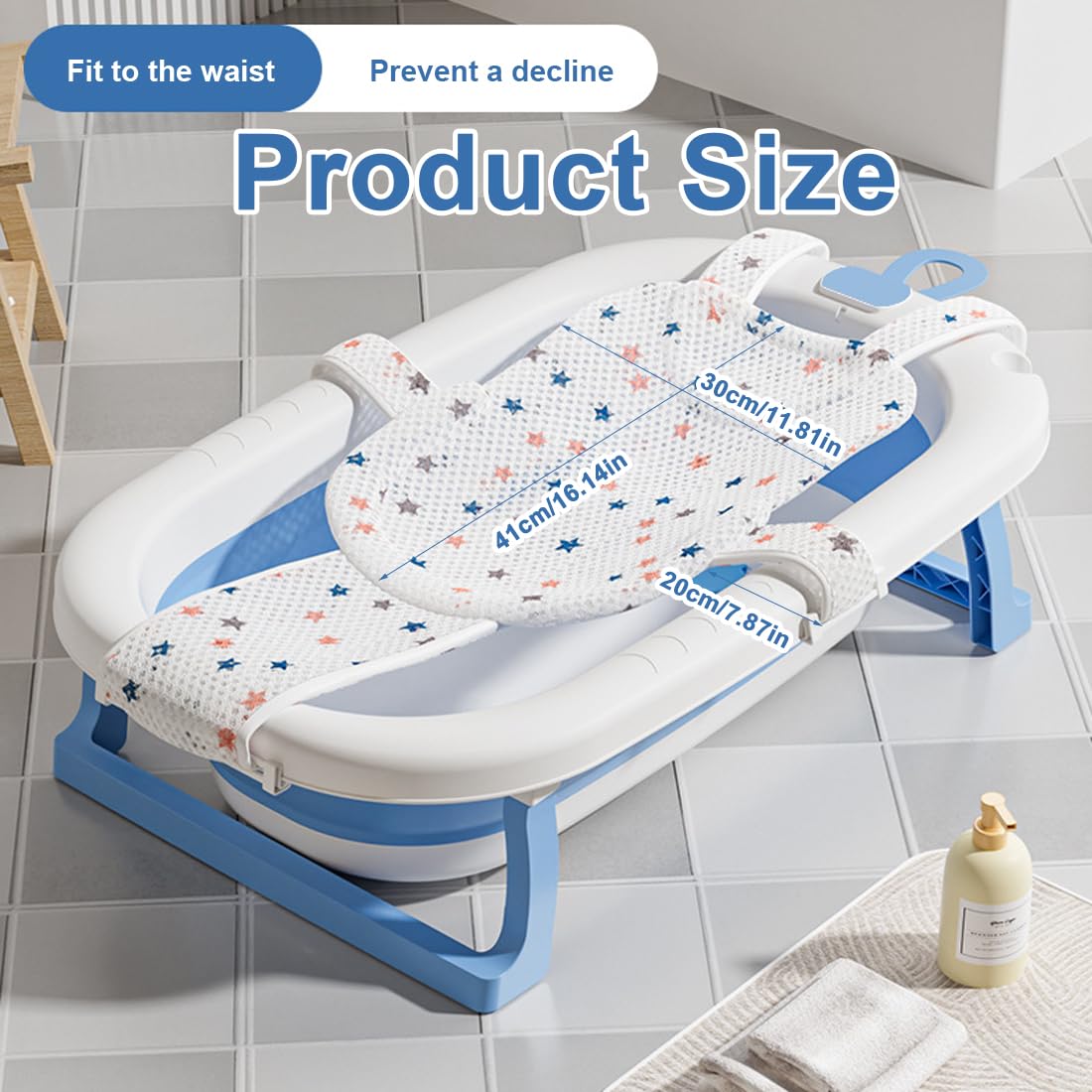 Asientos para el baño para bebés 1 pieza de almohada de apoyo para el baño de bebé, asiento de baño para bebé, red de baño para bebé, alfombra colgante antideslizante para bebé