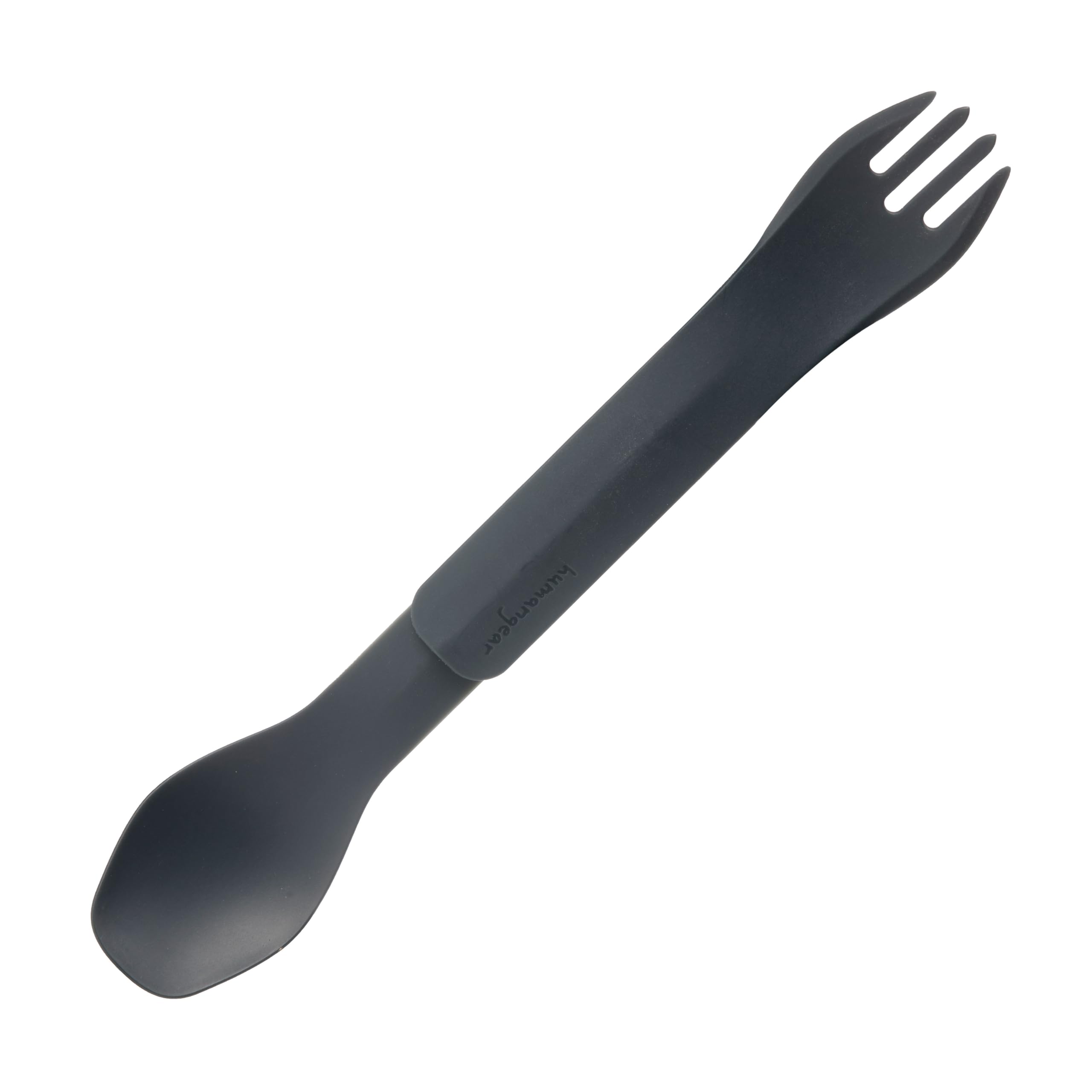 humangear GoBites Duo - Travel Silverware, Full Size Portable Fork & Spoon, Reusable Utensil Set, PC and BPA-free, Food-Safe, Extended - 9.1” X 1.6”